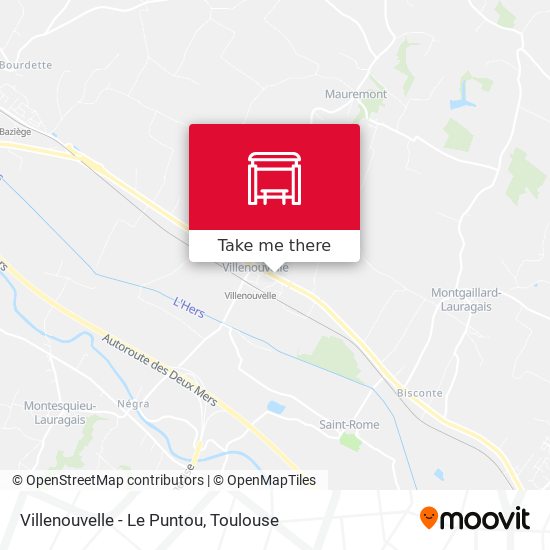 Villenouvelle - Le Puntou map