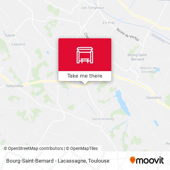 Bourg-Saint-Bernard - Lacassagne map
