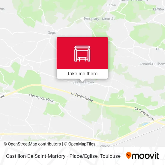 Castillon-De-Saint-Martory - Place / Eglise map