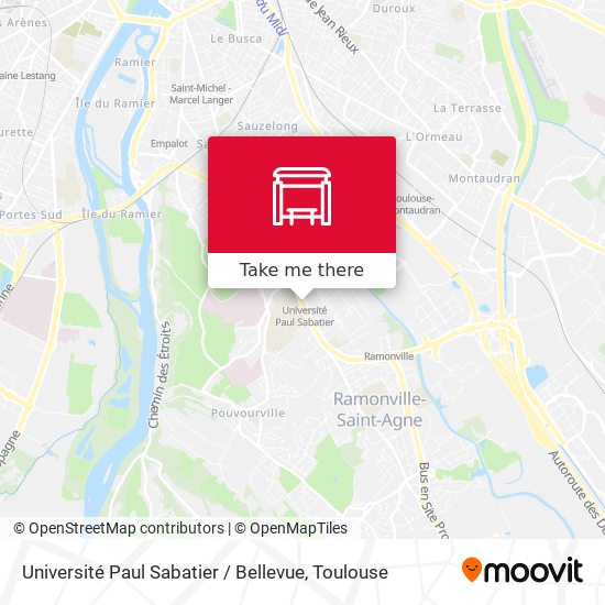 Mapa Université Paul Sabatier / Bellevue