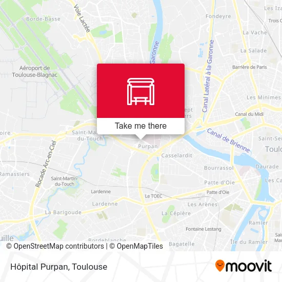 Hôpital Purpan map