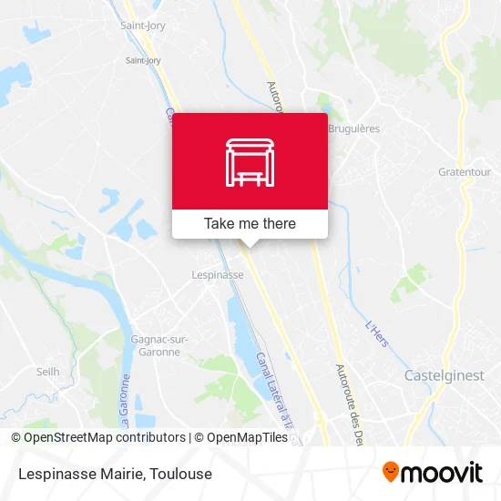 Lespinasse Mairie map