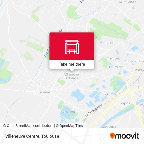 Villeneuve Centre map