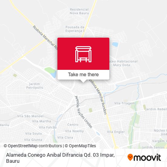 Alameda Conego Anibal Difrancia Qd. 03 Impar map