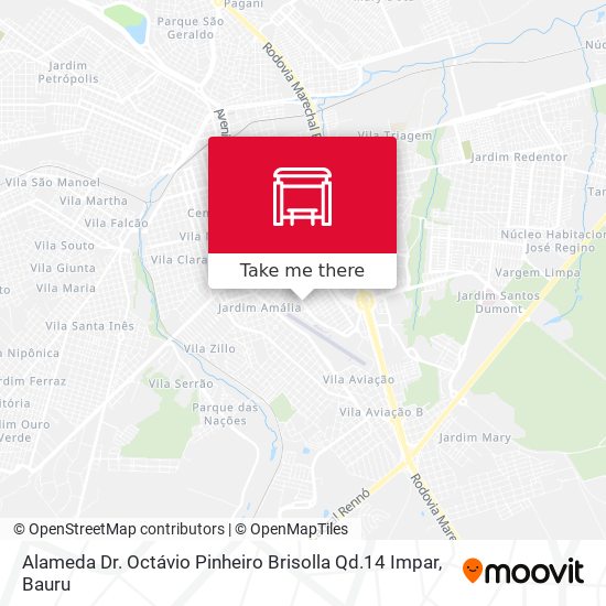 Mapa Alameda Dr. Octávio Pinheiro Brisolla Qd.14 Impar