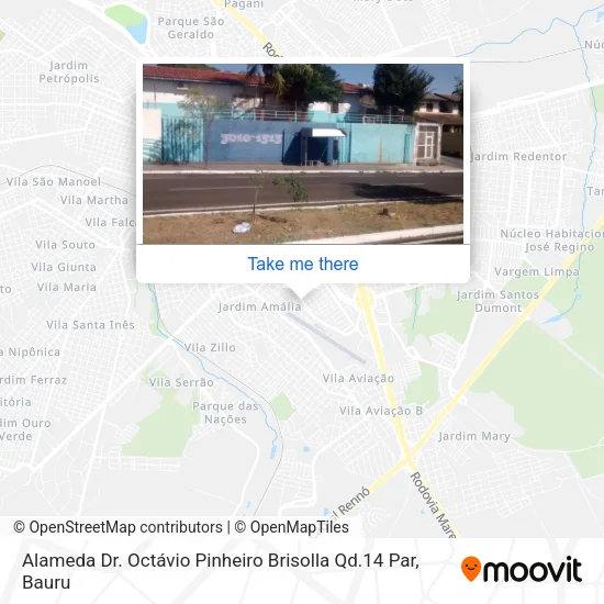 Mapa Alameda Dr. Octávio Pinheiro Brisolla Qd.14 Par