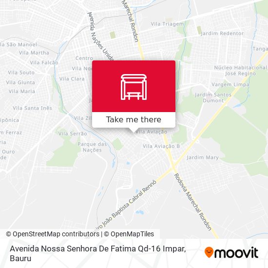 Mapa Avenida Nossa Senhora De Fatima Qd-16 Impar