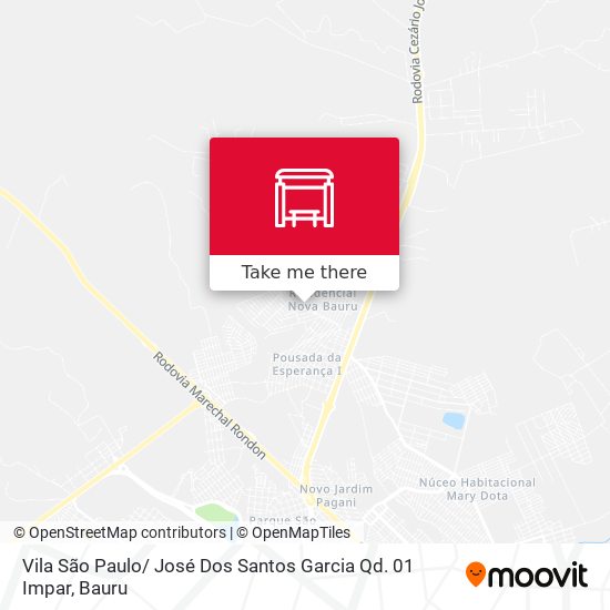 Vila São Paulo/ José Dos Santos Garcia Qd. 01 Impar map