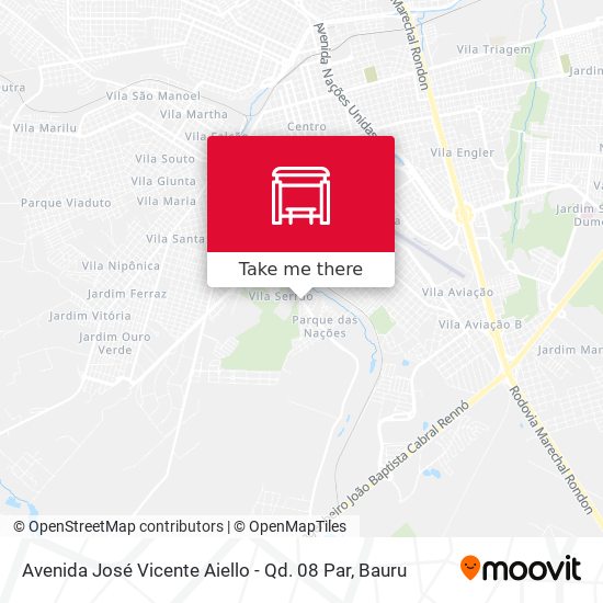 Avenida José Vicente Aiello - Qd. 08 Par map