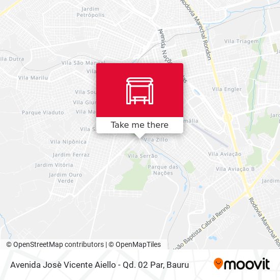 Avenida Josè Vicente Aiello - Qd. 02 Par map