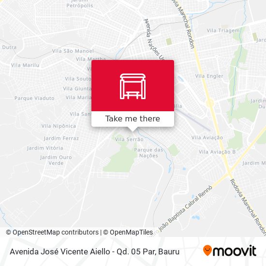 Avenida José Vicente Aiello -  Qd. 05 Par map