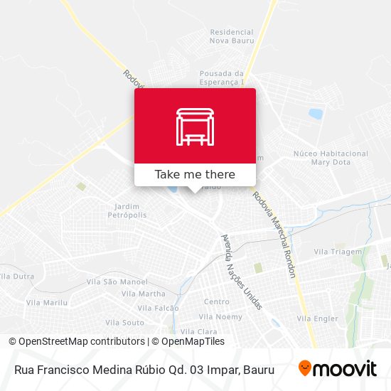 Mapa Rua Francisco Medina Rúbio Qd. 03 Impar