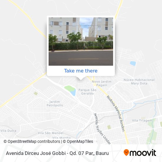 Avenida Dirceu José Gobbi - Qd. 07 Par, map