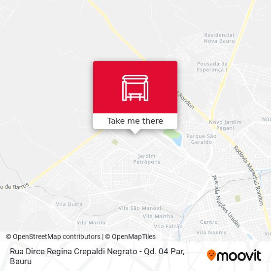 Mapa Rua Dirce Regina Crepaldi Negrato - Qd. 04 Par