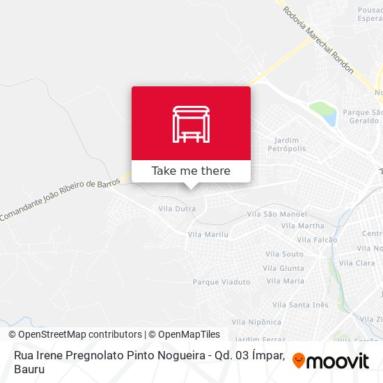 Mapa Rua Irene Pregnolato Pinto Nogueira - Qd. 03 Ímpar