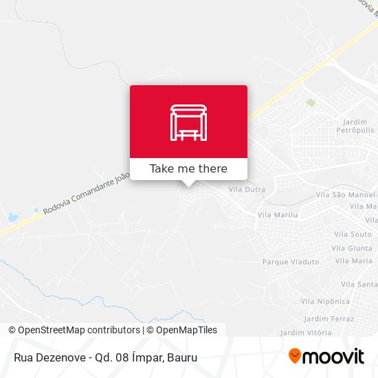 Mapa Rua Dezenove - Qd. 08 Ímpar