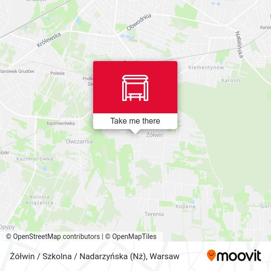 Карта Żółwin / Szkolna / Nadarzyńska (Nż)