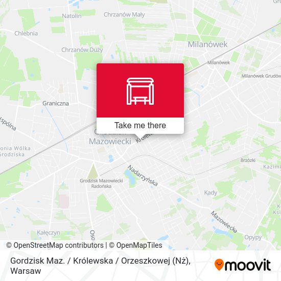 Gordzisk Maz. / Królewska / Orzeszkowej (Nż) map