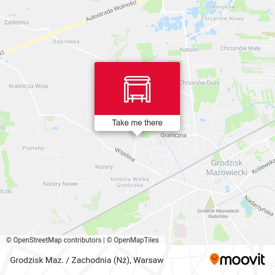 Grodzisk Maz. / Zachodnia (Nż) map