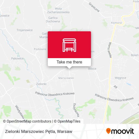 Zielonki Marszowiec Pętla map