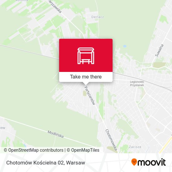 Карта Chotomów Kościelna