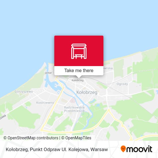 Карта Kołobrzeg, Punkt Odpraw Ul. Kolejowa