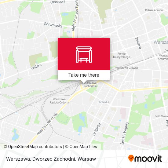 Warszawa, Dworzec Zachodni map