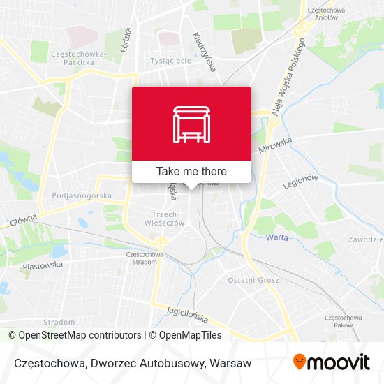 Częstochowa, Dworzec Autobusowy map