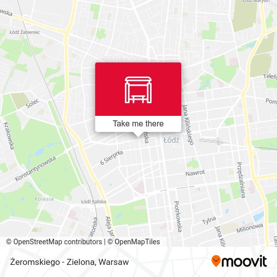 Żeromskiego - Zielona map