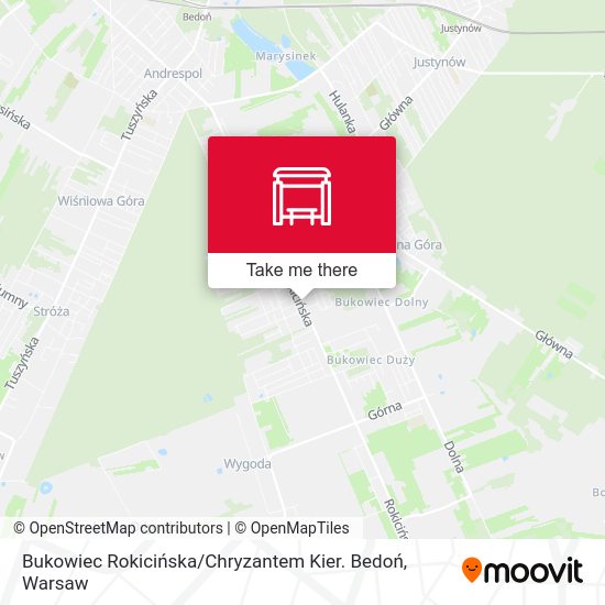 Bukowiec Rokicińska / Chryzantem Kier. Bedoń map