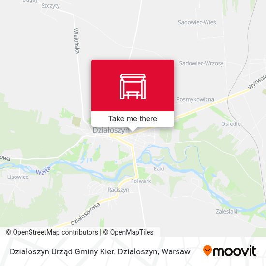 Działoszyn Urząd Gminy Kier. Plac Wolności map