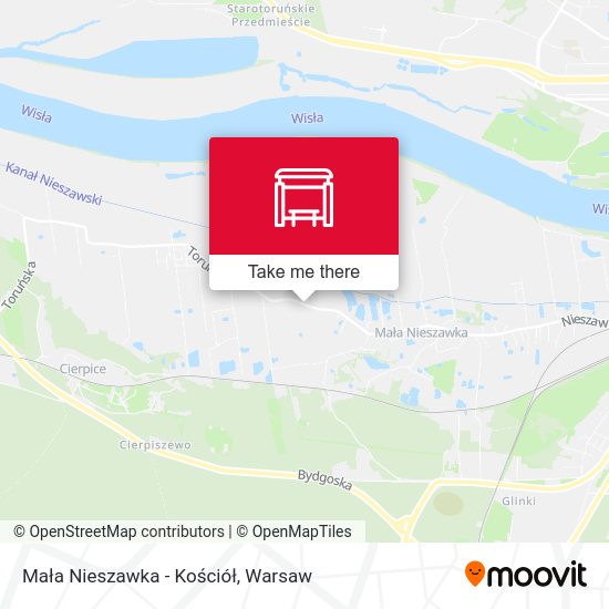 Mała Nieszawka - Kościół map