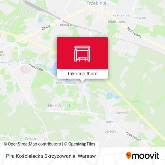 Карта Piła Kościelecka Skrzyżowanie