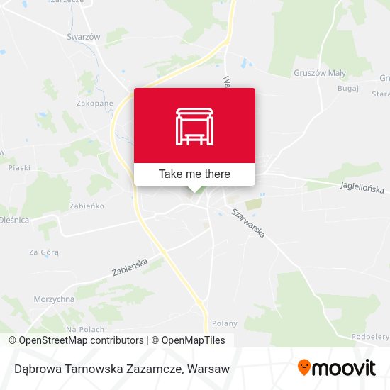 Карта Dąbrowa Tarnowska Zazamcze