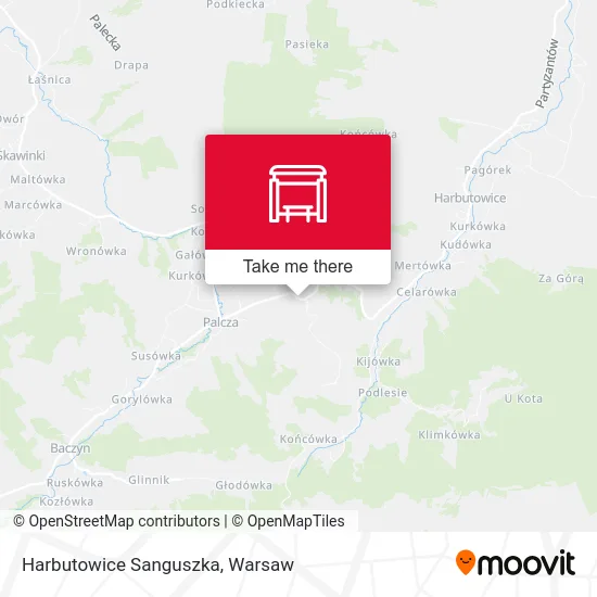 Карта Harbutowice Sanguszka
