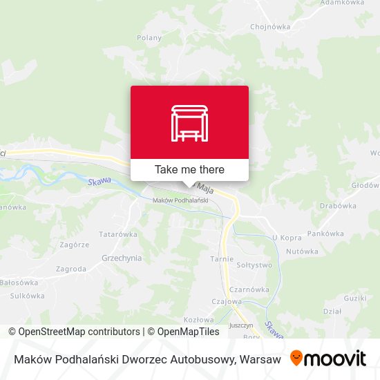 Maków Podhalański Dworzec Autobusowy map