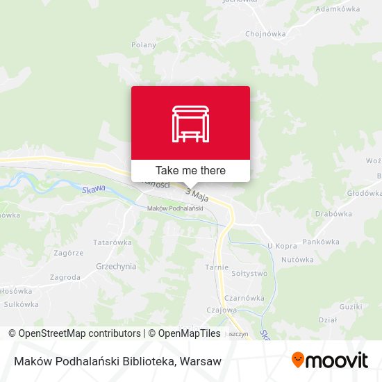 Maków Podhalański Biblioteka map