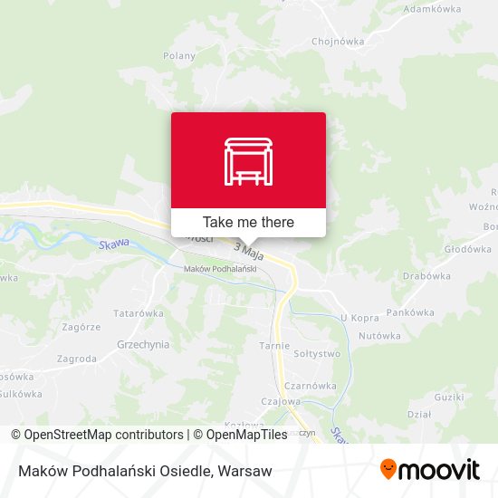 Maków Podhalański Osiedle map