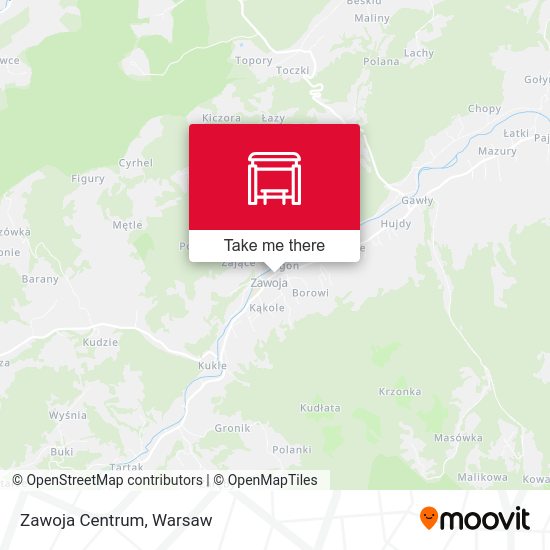 Zawoja Centrum map