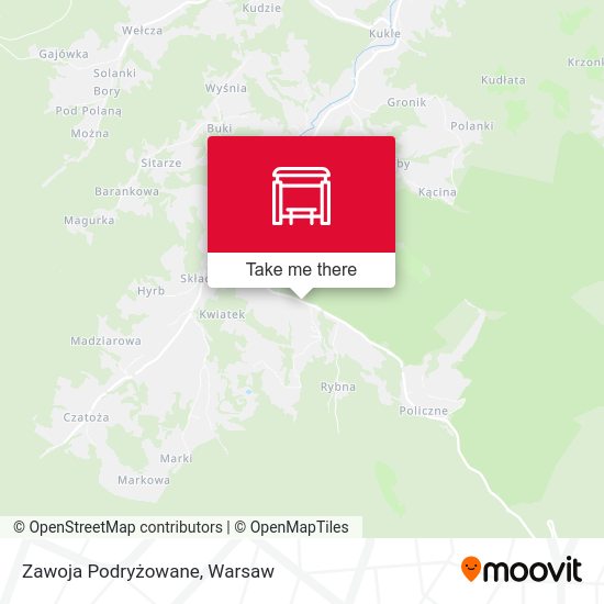 Zawoja Podryżowane map