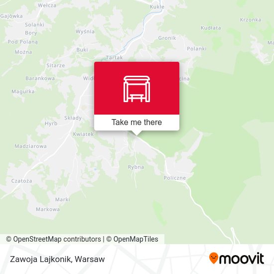 Zawoja Lajkonik map