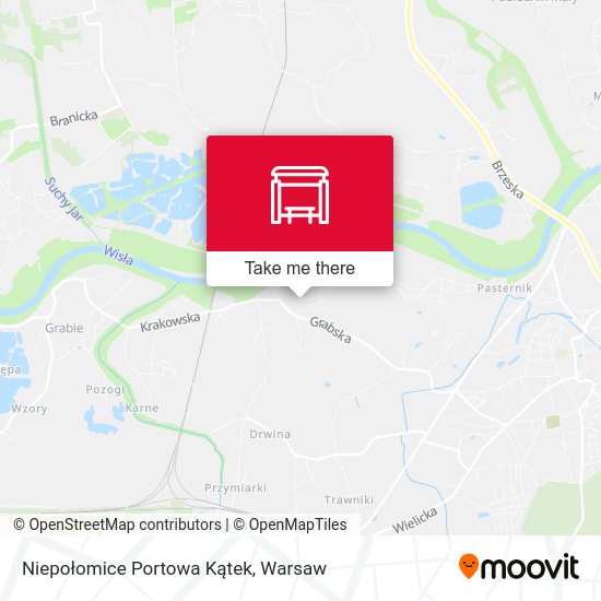 Niepołomice Portowa Kątek map