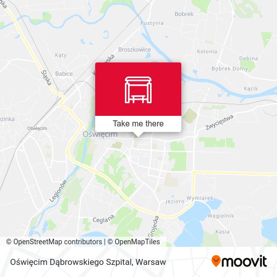 Oświęcim Dąbrowskiego Szpital map