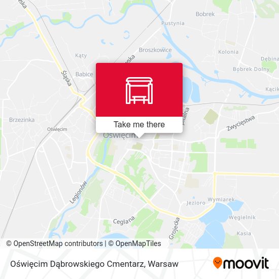 Oświęcim Dąbrowskiego Cmentarz map