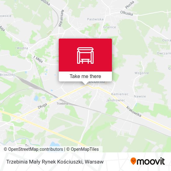 Trzebinia Mały Rynek Kościuszki map