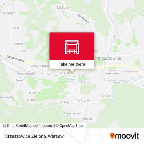 Krzeszowice Zielona map