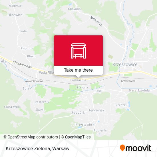 Krzeszowice Zielona map