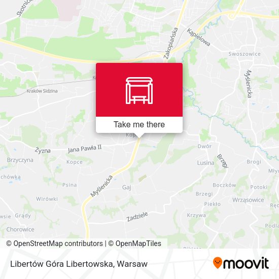 Карта Libertów Góra Libertowska