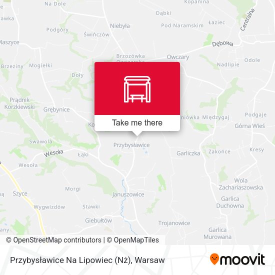 Карта Przybysławice Na Lipowiec (Nż)