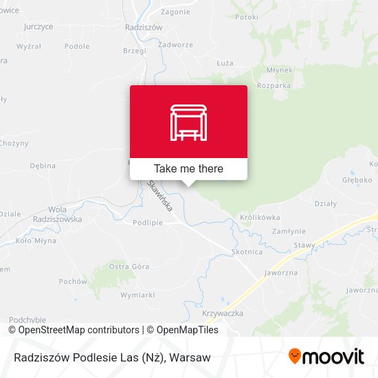 Radziszów Podlesie Las (Nż) map